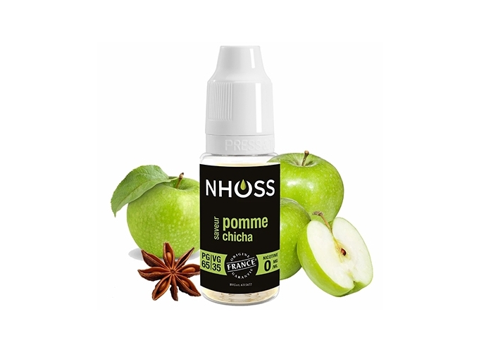 NHOSS 10 ml E-LIQUIDE  POMME NICOT. 00Mg