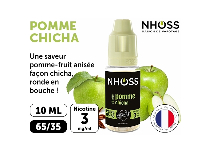 NHOSS 10 ml E-LIQUIDE  POMME NICOT. 03Mg
