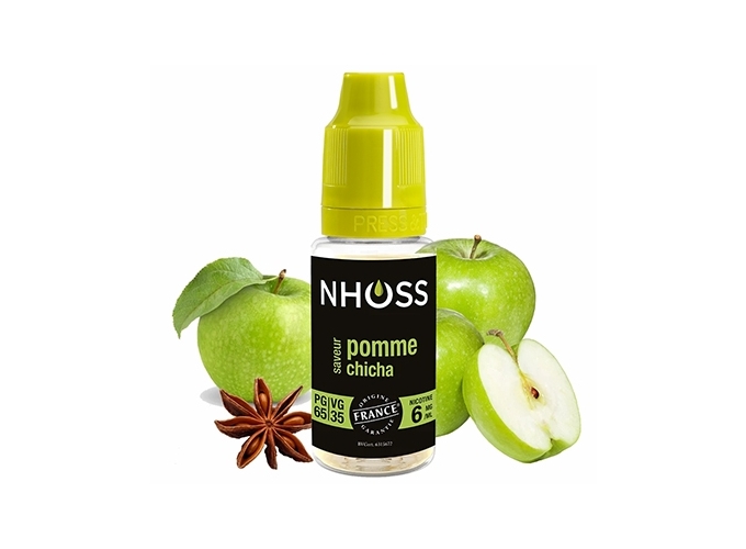 NHOSS 10 ml E-LIQUIDE  POMME NICOT.  06Mg