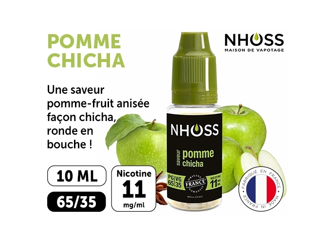 NHOSS 10 ml E-LIQUIDE POMME NICOT. 11Mg