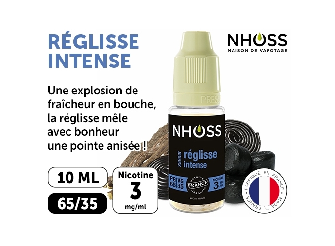 NHOSS 10 ml E-LIQUIDE REGLISSE NICOTINE  03 Mg