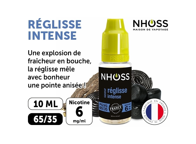 NHOSS 10 ml E-LIQUIDE REGLISSE NICOTINE  06 Mg