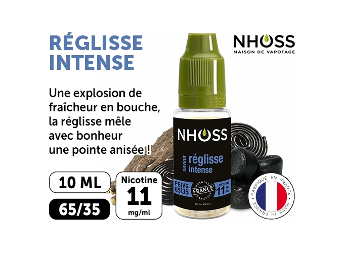 NHOSS 10 ml E-LIQUIDE REGLISSE NICOTINE  11 Mg