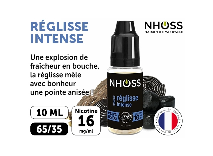 NHOSS 10 ml E-LIQUIDE REGLISSE NICOTINE  16 Mg