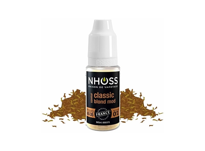 NHOSS 10 ml E-LIQUIDE  TABAC BLOND MOD NICOT. 00Mg