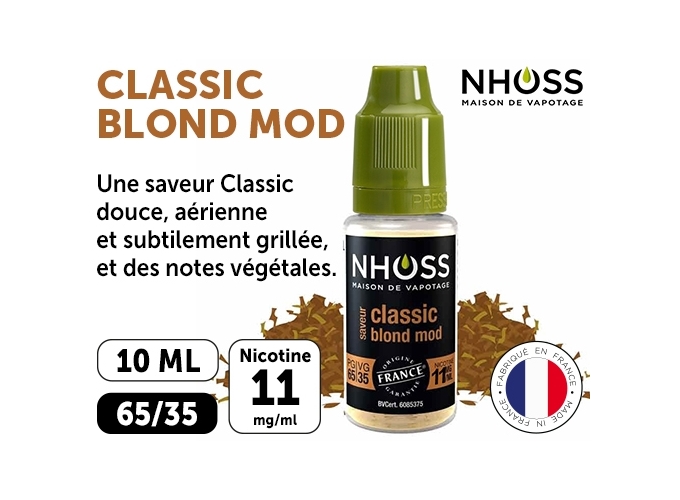 NHOSS 10 ml E-LIQUIDE  TABAC BLOND MOD NICOT. 11Mg