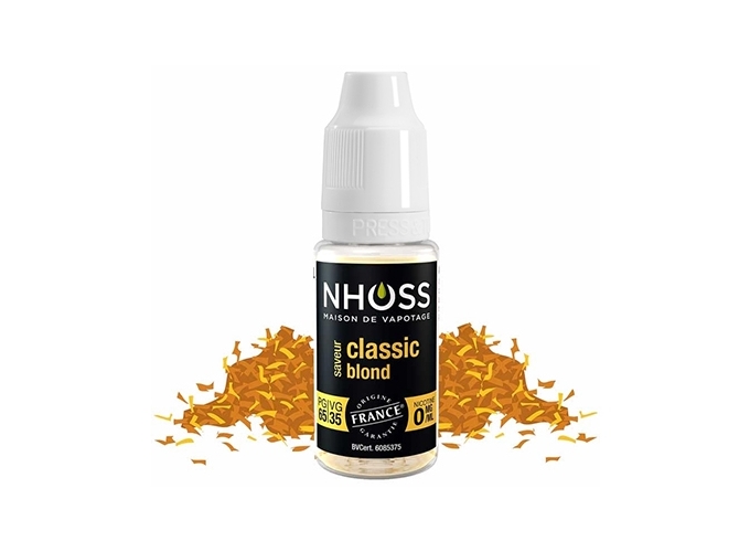 NHOSS 10 ml E-LIQUIDE TABAC BLOND NICOT 00Mg