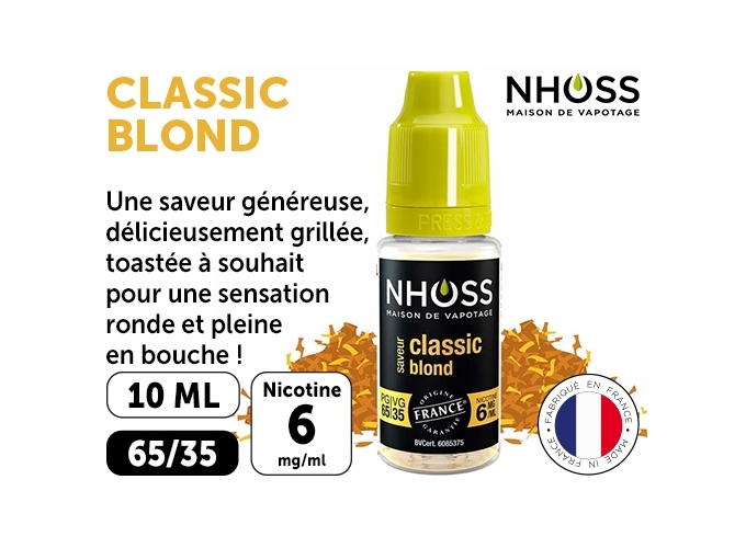 NHOSS 10 ml E-LIQUIDE TABAC BLOND NICOT 06Mg