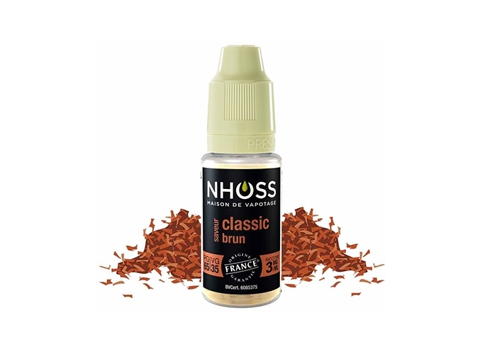 NHOSS 10 ml E-LIQUIDE TABAC BRUN NICOT 03Mg