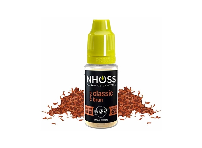 NHOSS 10 ml E-LIQUIDE TABAC BRUN NICOT 06Mg