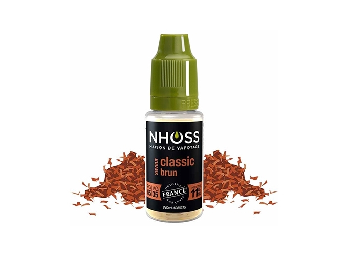 NHOSS 10 ml E-LIQUIDE TABAC BRUN NICOT 11Mg