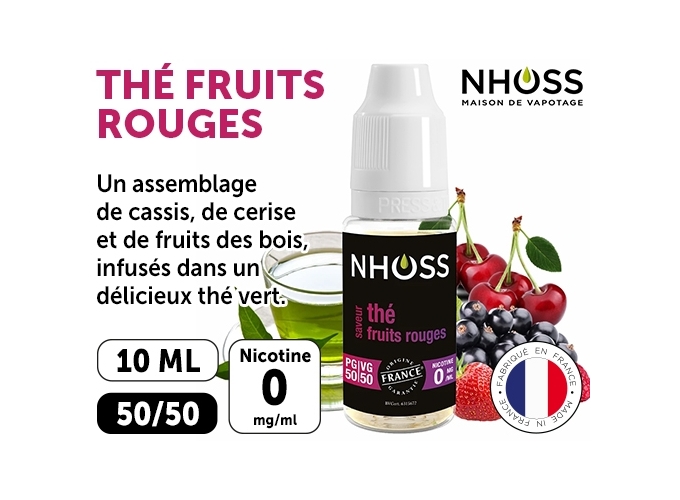 NHOSS 10 ml E-LIQUIDE  THE FRUITS ROUGES 00 Mg