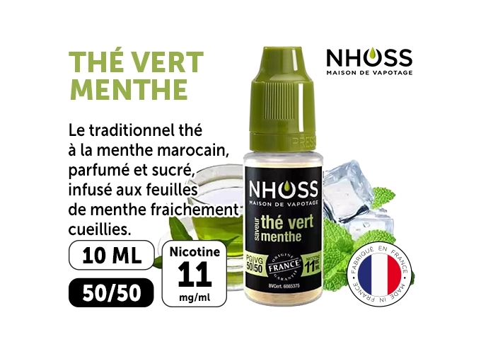 NHOSS 10 ml E-LIQUIDE  THE VERT 11 Mg
