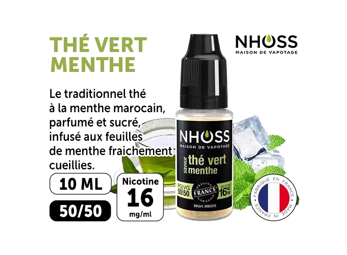NHOSS 10 ml E-LIQUIDE  THE VERT 16 Mg