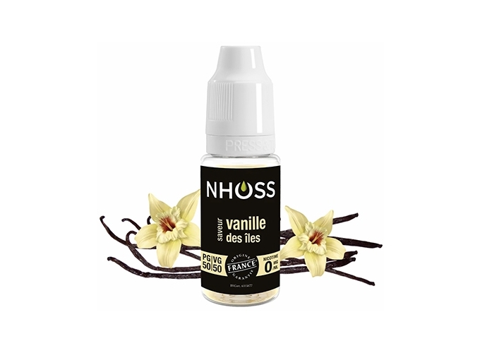 NHOSS 10 ml E-LIQUIDE VANILLE DES ILES NICOT  00Mg