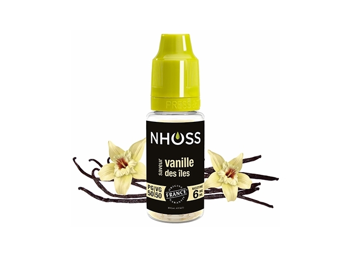 NHOSS 10 ml E-LIQUIDE VANILLE DES ILES NICOT  06Mg