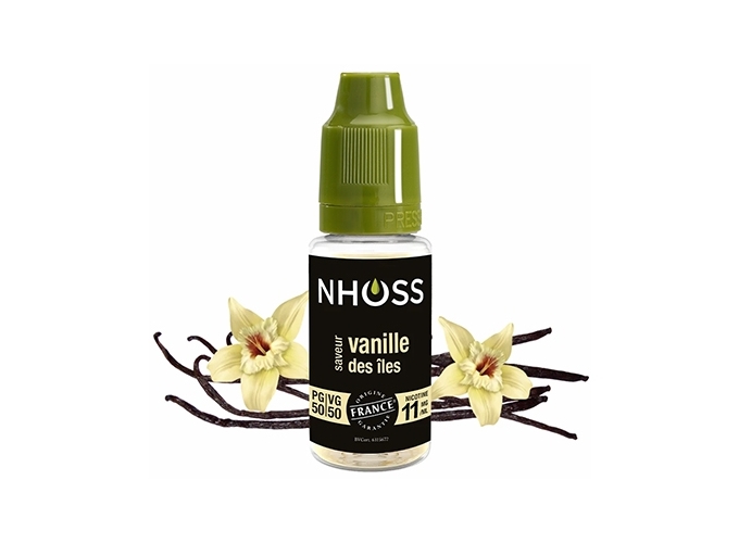 NHOSS 10 ml E-LIQUIDE VANILLE DES ILES NICOT  11Mg