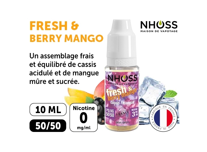NHOSS 10 ml FRESH AND BERRY MANGO  00 Mg