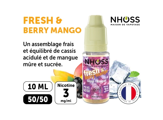 NHOSS 10 ml FRESH AND BERRY MANGO  03 Mg