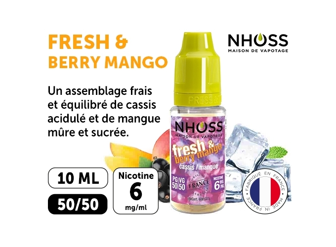 NHOSS 10 ml FRESH AND BERRY MANGO  06 Mg