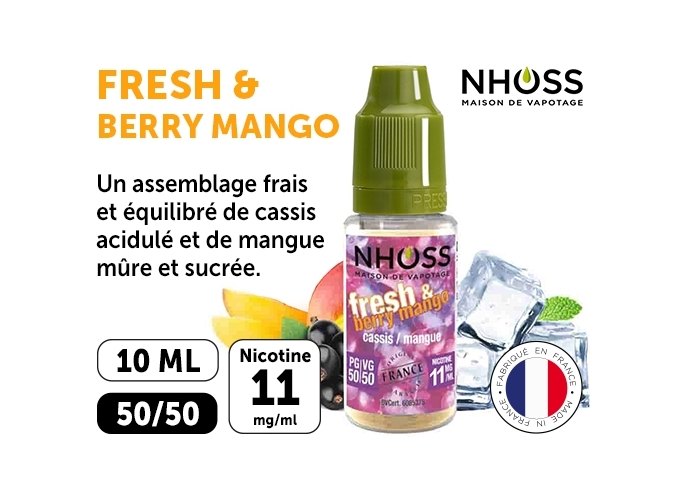 NHOSS 10 ml FRESH AND BERRY MANGO  11 Mg