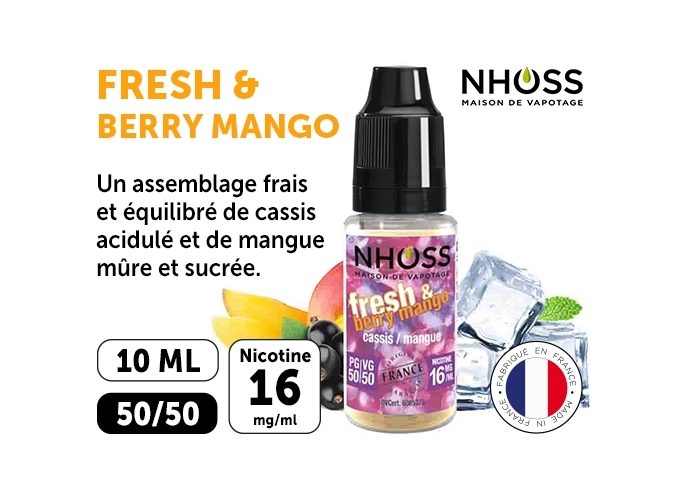 NHOSS 10 ml FRESH AND BERRY MANGO  16 Mg