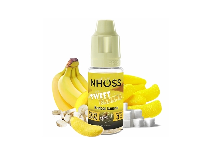 NHOSS 10 ml SWEET BANANA NICOTINE  00 Mg