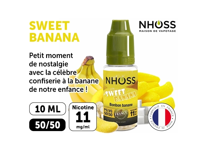 NHOSS 10 ml SWEET BANANA NICOTINE  11 Mg