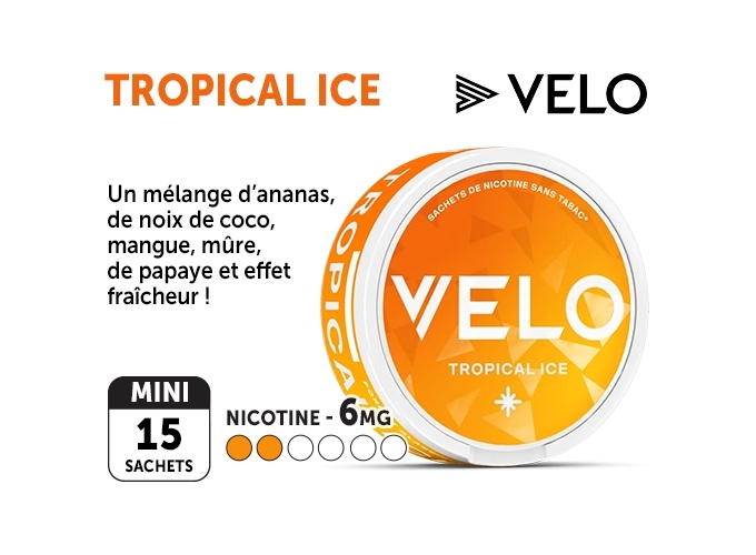 NICOTINE POUCHES TROPICAL ICE MINI 06 MG