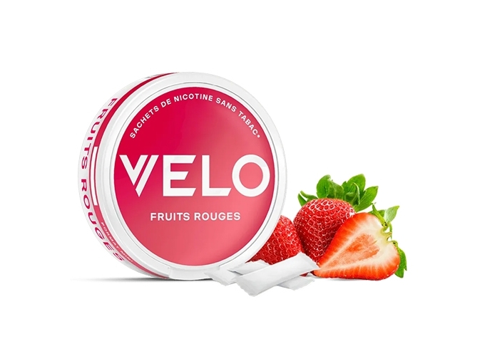 NICOTINE POUCHES VELO FRUITS ROUGES MINI 4mg