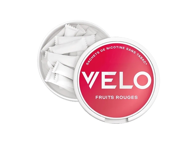 NICOTINE POUCHES VELO FRUITS ROUGES MINI 4mg