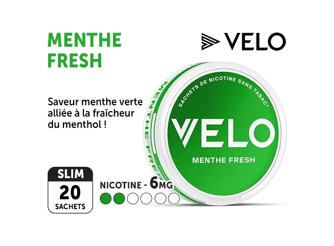 NICOTINE POUCHES VELO MENTHE FRESH 6mg