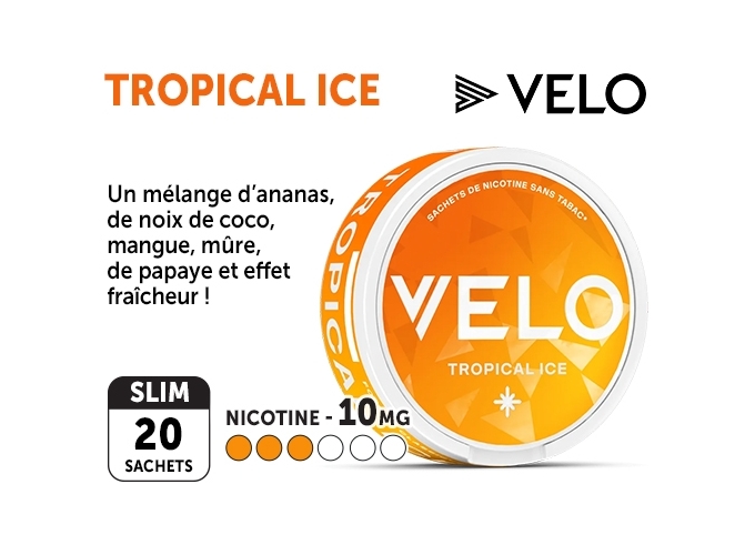 NICOTINE POUCHES VELO TROPICAL ICE 10 MG