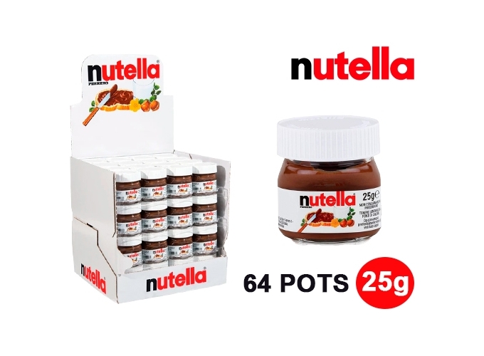 NUTELLA MINI POT DE 25gr (PRES. DE 64 POTS)