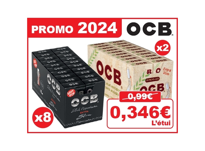 OFFRE 10 BOITES ASSORTIES OCB STICK 5.7mm   (1)