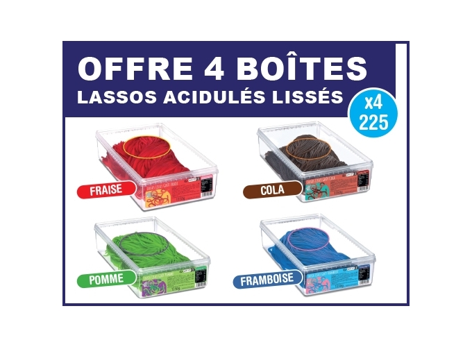 OFFRE 4 BOITES LASSOS ACIDULES LISSES 2025 (1)