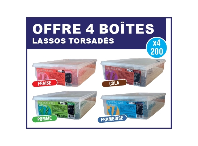 OFFRE 4 BOITES LASSOS ACIDULES TORSADES 2025  (1)