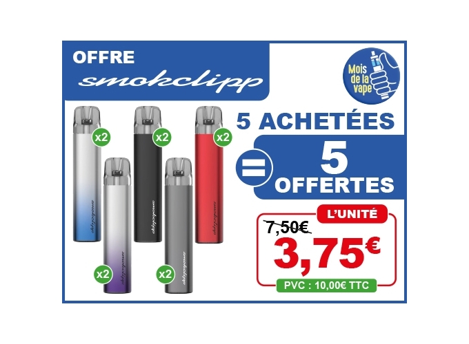 OFFRE 5 SMOKCLIPP ACHETÉESégale 5 SMOKCLIPP OFFERTES