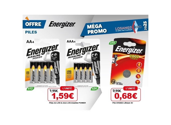 OFFRE LOSANGEXPO 2025   PILES LR06 LR03 CR2032