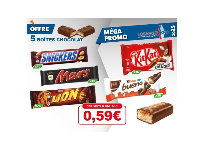 OFFRE LOSANGEXPO 25   5 BOITES CHOCOLAT ASS. bis