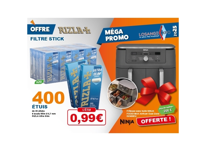 OFFRE LOSANGEXPO RIZLA FILTRE STICK 5.7mm