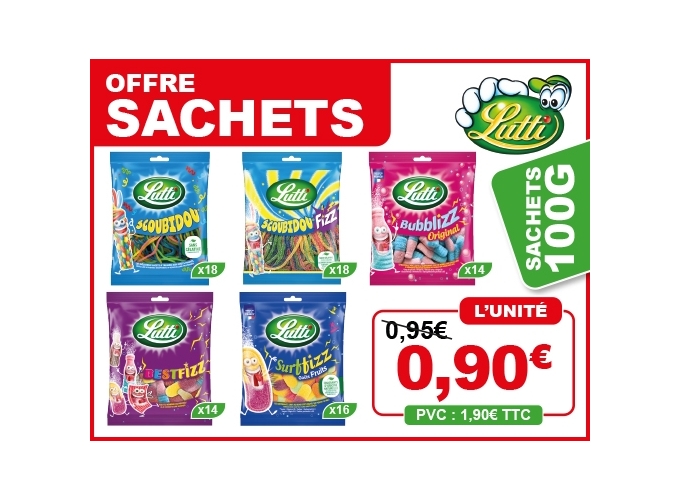 OFFRE SACHETS LUTTI 5 CARTONS
