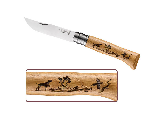 OPINEL 8 VR INOX 12C27 DECOR CHIEN (6)