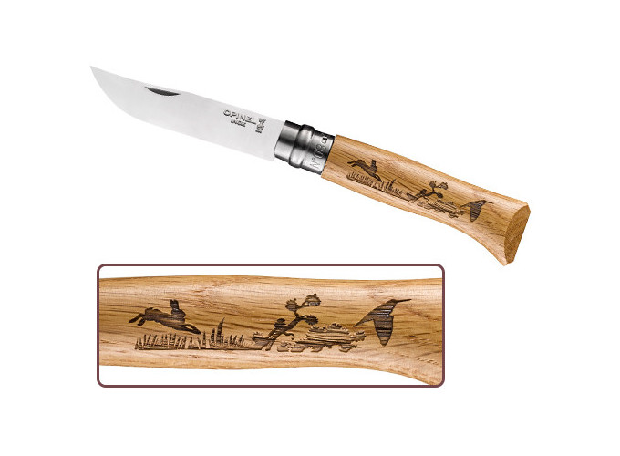 OPINEL 8 VR INOX 12C27 DECOR LIEVRE (6)