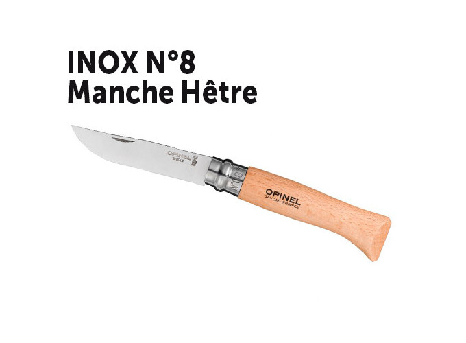 OPINEL 8 VR INOX MANCHE HETRE VERNI (12)