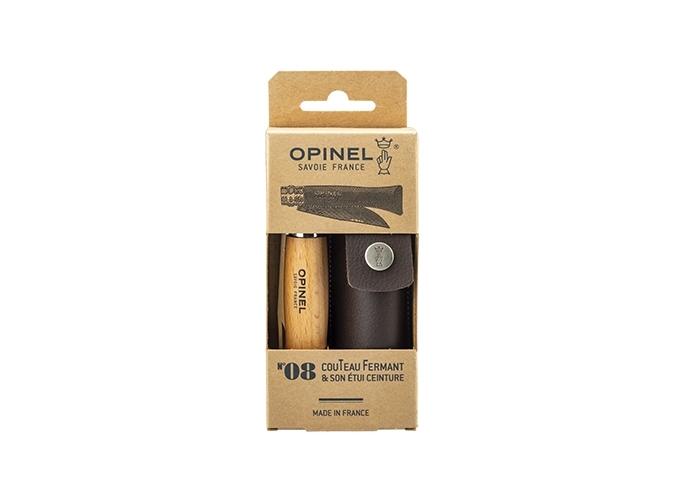 OPINEL 8 VR INOX MANCHE HETRE VERNI AVEC ETUI (1)