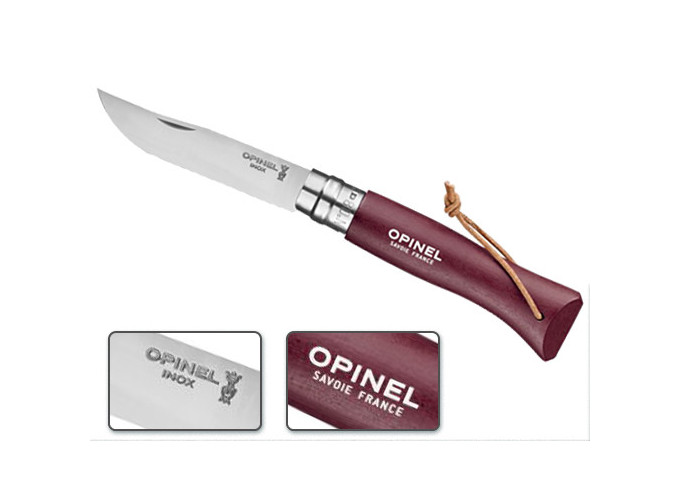 OPINEL  BAROUDEUR N°8 LIEN CUIR GRENADE (6)