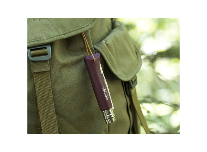 OPINEL  BAROUDEUR N°8 LIEN CUIR GRENADE (6)