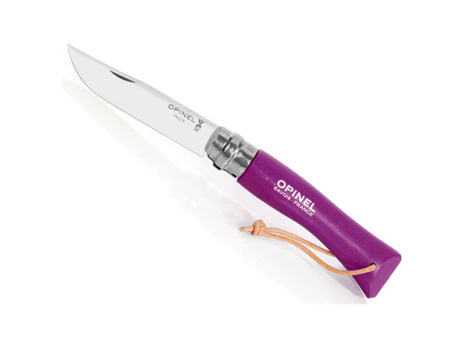 OPINEL  BAROUDEURS N°7 LIEN CUIR AUBERGINE (6)