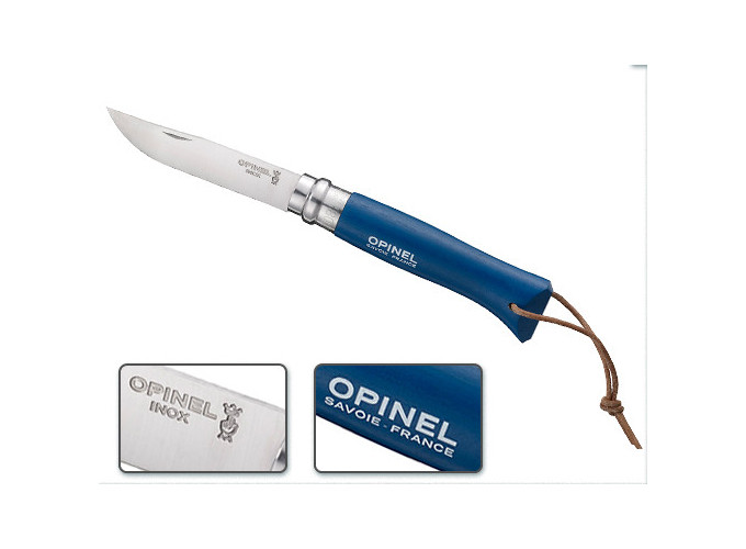 OPINEL  BAROUDEURS N°8 LIEN CUIR BLEU (6)